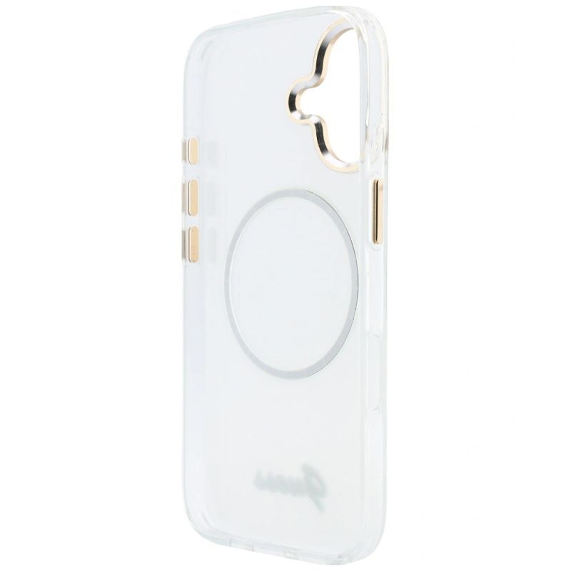 Etui Guess IML Gradient Script Metal MagSafe na iPhone 17 - białe - obrazek 7