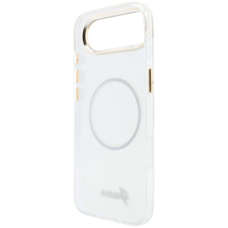 Etui Guess IML Gradient Script Metal MagSafe na iPhone Air - białe - obrazek 8