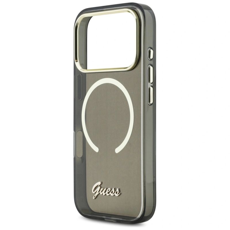 Etui Guess IML Script Metal MagSafe na iPhone 17 Pro Max - czarne - obrazek 6