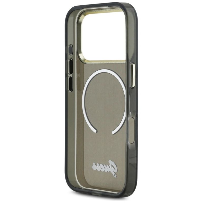 Etui Guess IML Script Metal MagSafe na iPhone 17 Pro Max - czarne - obrazek 7
