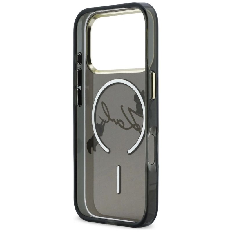 Etui Karl Lagerfeld IML Choupettes Karl Script Logo MagSafe na iPhone 17 Pro Max - czarne - obrazek 7