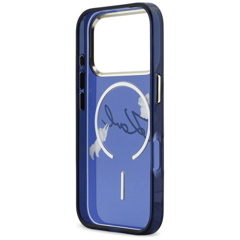 Etui Karl Lagerfeld IML Choupettes Karl Script Logo MagSafe na iPhone 17 Pro Max - niebieskie - obrazek 7
