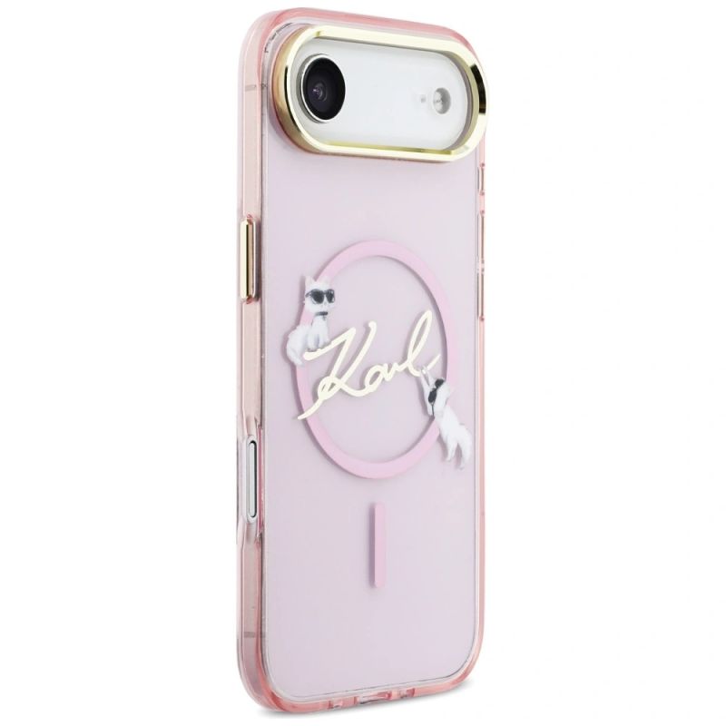Etui Karl Lagerfeld IML Choupettes Karl Script Logo MagSafe na iPhone Air - różowe - obrazek 4