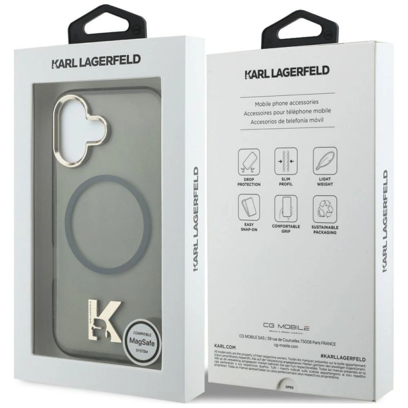 Etui Karl Lagerfeld IML K Head Logo MagSafe na iPhone 17 - czarne - obrazek 8