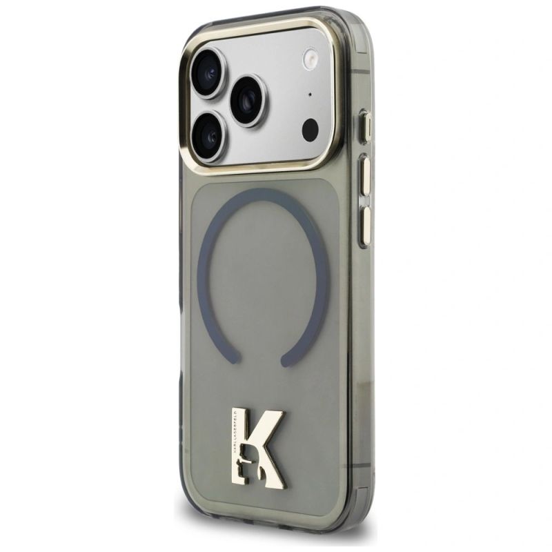 Etui Karl Lagerfeld IML K Head Logo MagSafe na iPhone 17 Pro - czarne - obrazek 2
