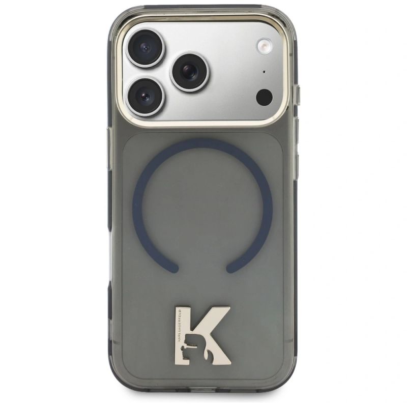 Etui Karl Lagerfeld IML K Head Logo MagSafe na iPhone 17 Pro - czarne - obrazek 3