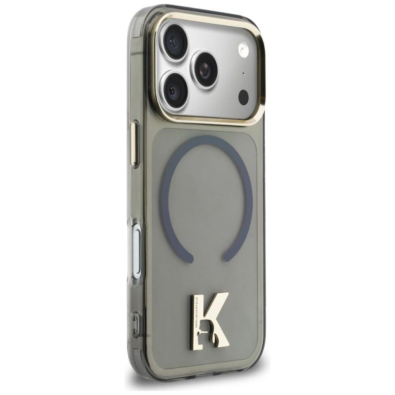 Etui Karl Lagerfeld IML K Head Logo MagSafe na iPhone 17 Pro - czarne - obrazek 4