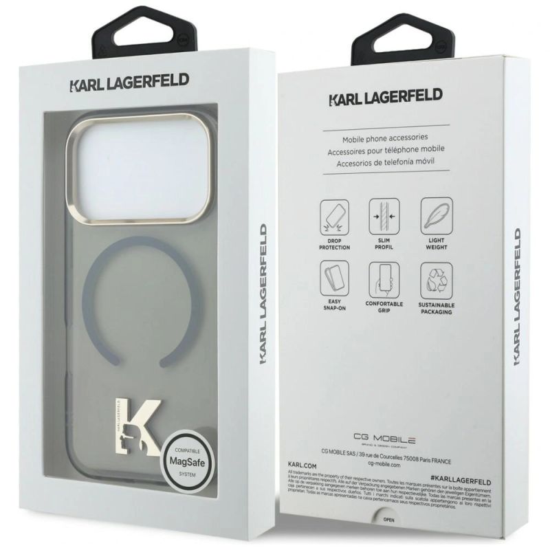 Etui Karl Lagerfeld IML K Head Logo MagSafe na iPhone 17 Pro - czarne - obrazek 8