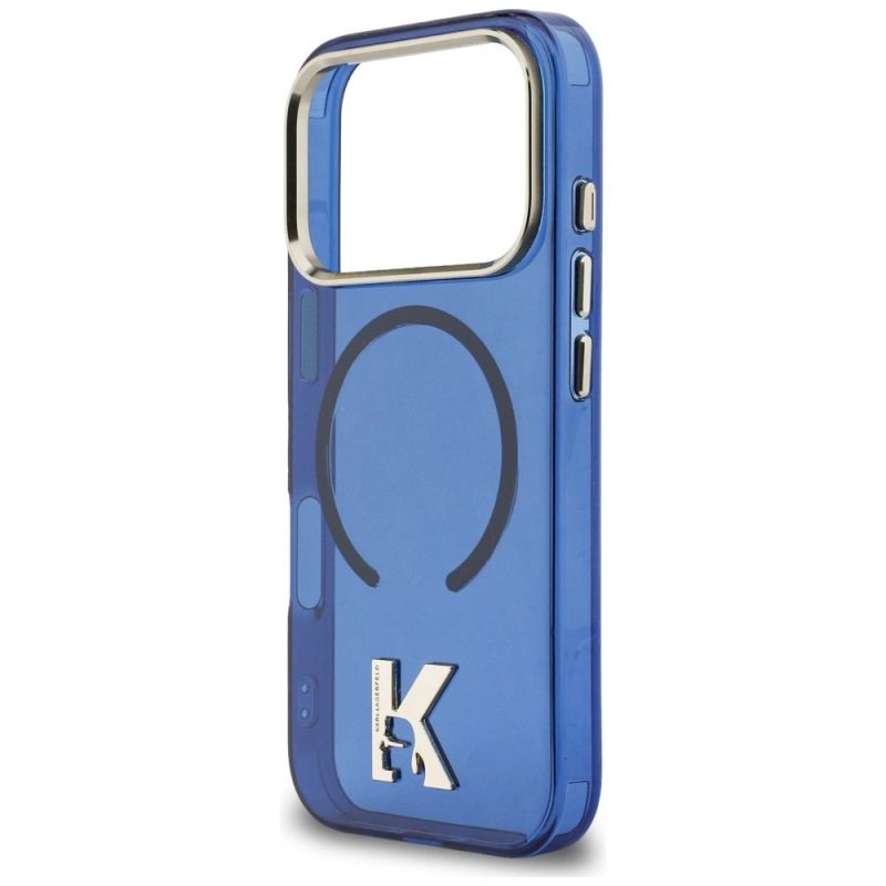 Etui Karl Lagerfeld IML K Head Logo MagSafe na iPhone 17 Pro - niebieskie - obrazek 6