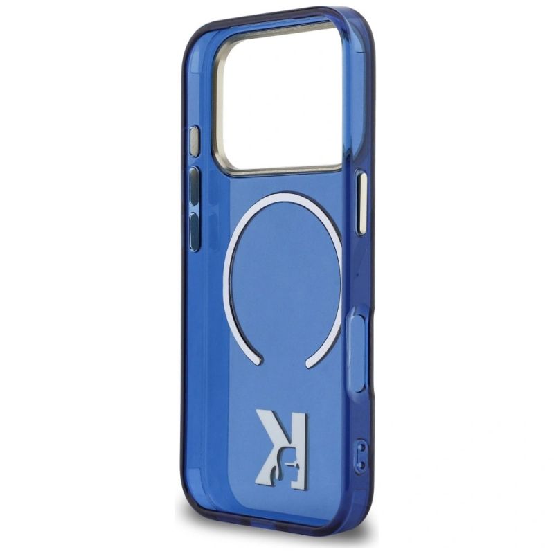 Etui Karl Lagerfeld IML K Head Logo MagSafe na iPhone 17 Pro - niebieskie - obrazek 7