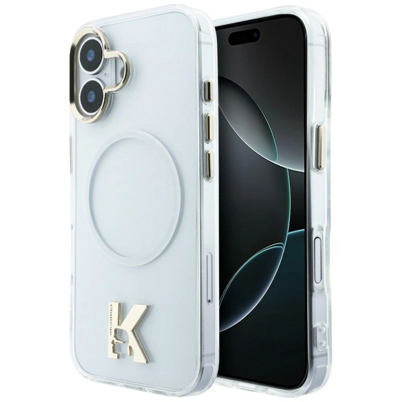 Etui Karl Lagerfeld IML K Head Logo MagSafe na iPhone 17 - przezroczyste