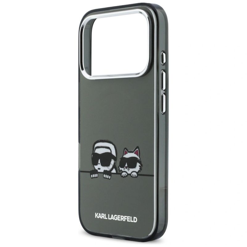 Etui Karl Lagerfeld IML Karl & Choupette Peekaboo Logo MagSafe na iPhone 17 Pro - czarne - obrazek 6