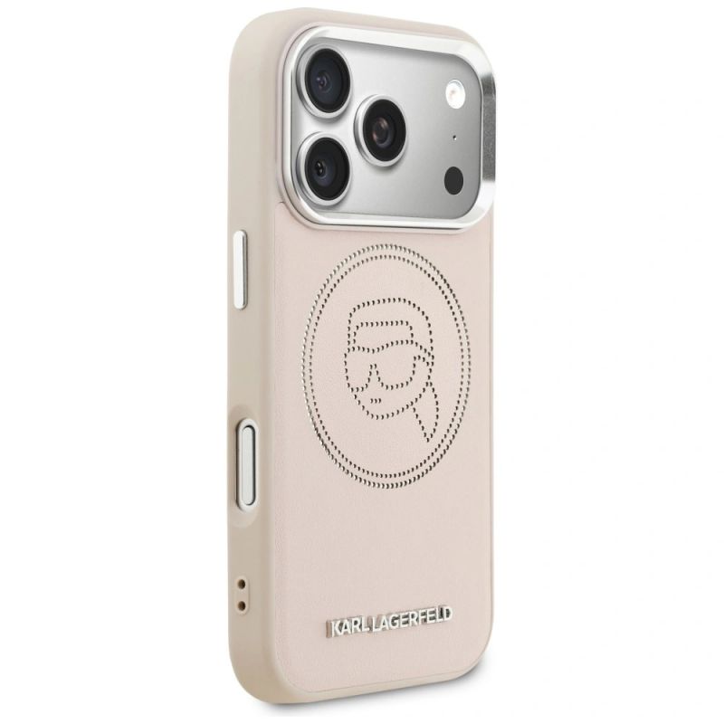 Etui Karl Lagerfeld K Head Point Logo MagSafe na iPhone 17 Pro Max - różowe - obrazek 4