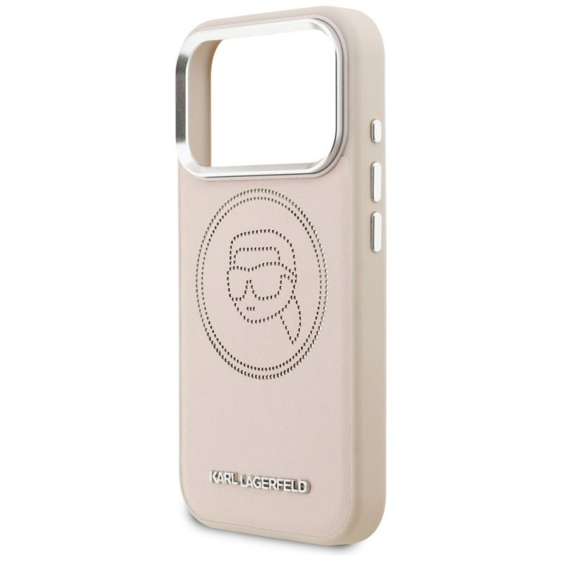Etui Karl Lagerfeld K Head Point Logo MagSafe na iPhone 17 Pro Max - różowe - obrazek 6