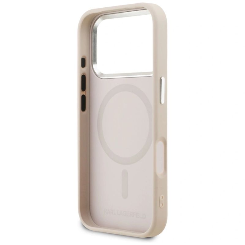 Etui Karl Lagerfeld K Head Point Logo MagSafe na iPhone 17 Pro Max - różowe - obrazek 7