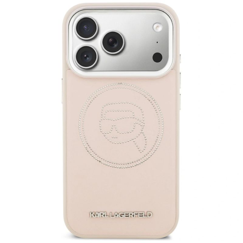 Etui Karl Lagerfeld K Head Point Logo MagSafe na iPhone 17 Pro - różowe - obrazek 3