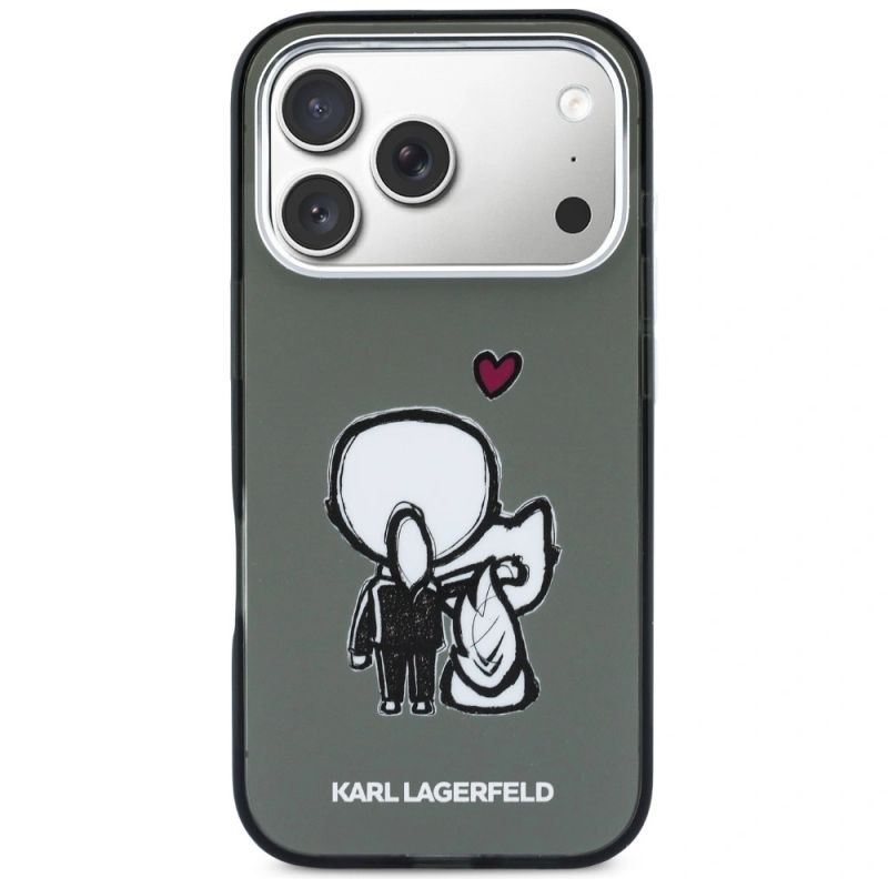 Etui Karl Lagerfeld Karl & Choupette Back MagSafe na iPhone 17 Pro - czarne - obrazek 3