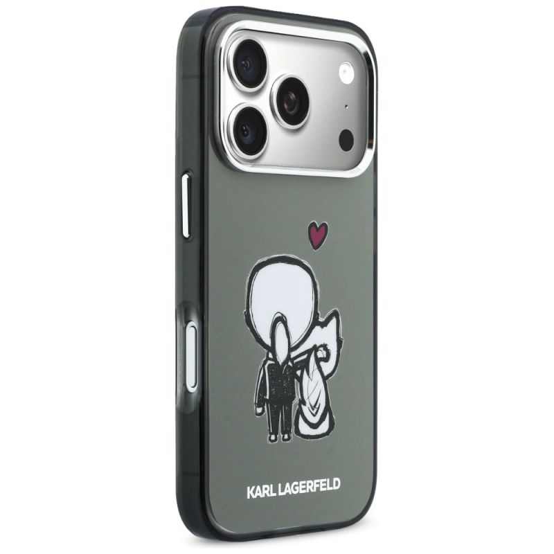 Etui Karl Lagerfeld Karl & Choupette Back MagSafe na iPhone 17 Pro Max - czarne - obrazek 4