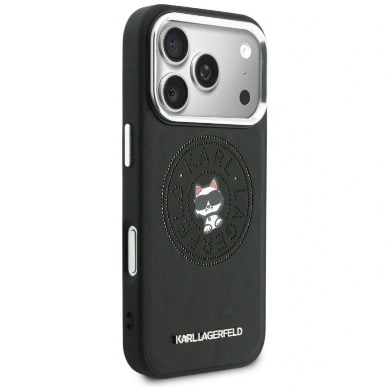 Etui Karl Lagerfeld Point & Choupette Sketch MagSafe na iPhone 17 Pro - czarne - obrazek 4