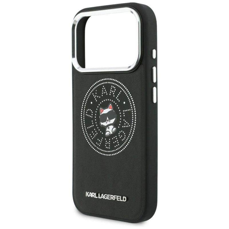 Etui Karl Lagerfeld Point & Choupette Sketch MagSafe na iPhone 17 Pro - czarne - obrazek 6