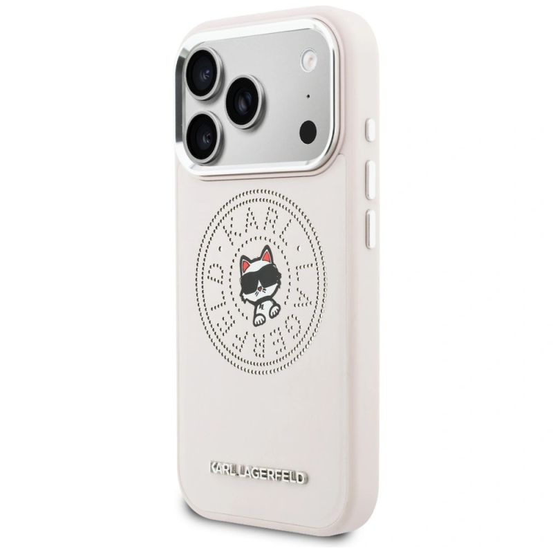 Etui Karl Lagerfeld Point & Choupette Sketch MagSafe na iPhone 17 Pro Max - różowe - obrazek 2