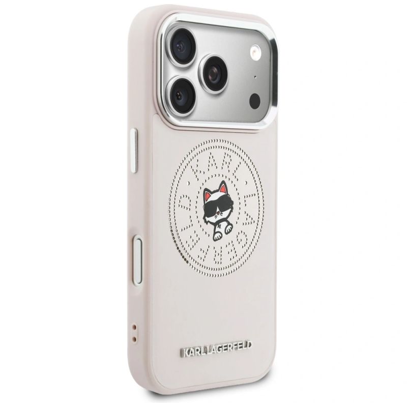 Etui Karl Lagerfeld Point & Choupette Sketch MagSafe na iPhone 17 Pro Max - różowe - obrazek 4