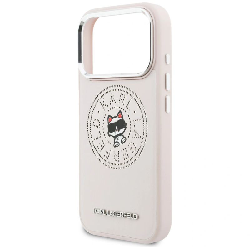 Etui Karl Lagerfeld Point & Choupette Sketch MagSafe na iPhone 17 Pro Max - różowe - obrazek 6