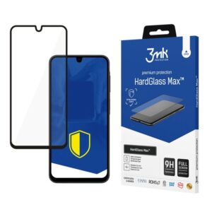 Wzmocnione szkło hartowane na cały ekran 3mk HardGlass Max Black na Samsung Galaxy A17 5G / 4G