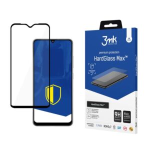 Wzmocnione szkło hartowane na cały ekran 3mk HardGlass Max Black na Samsung Galaxy A32 4G