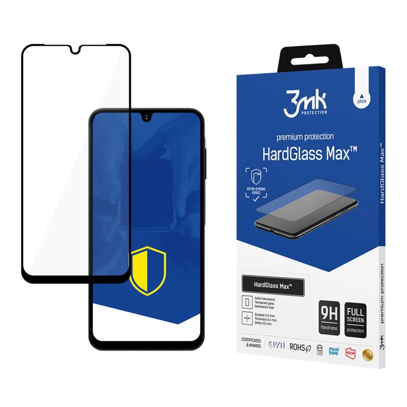 Wzmocnione szkło hartowane na cały ekran 3mk HardGlass Max Black na Samsung Galaxy A16/A26/M16