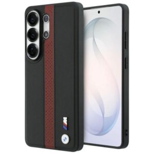 Etui BMW Perforated Stripe Logo MagSafe do Samsung Galaxy S26 Ultra - czerwone