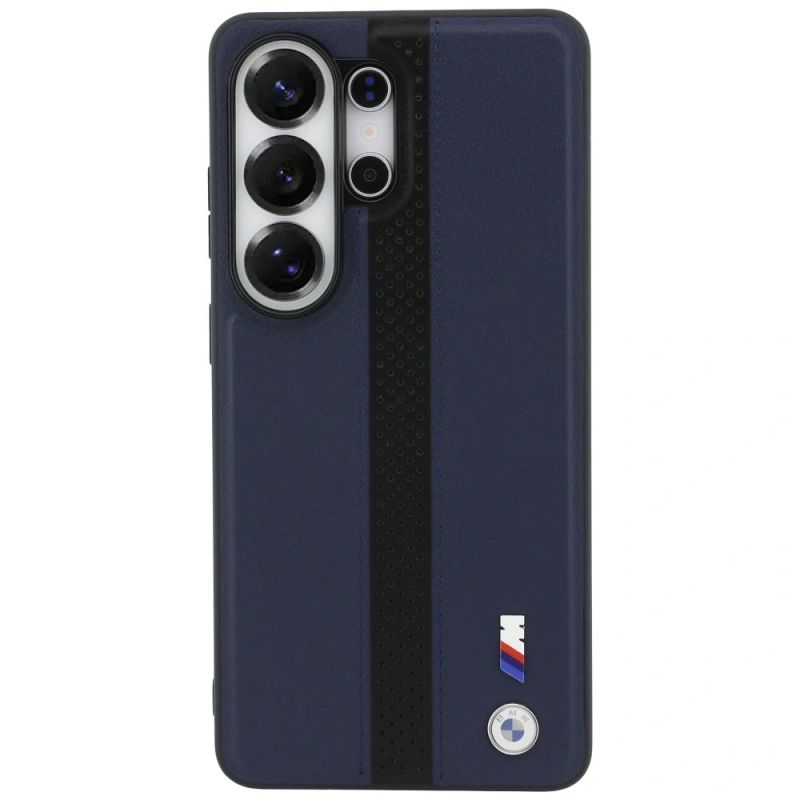 Etui BMW Perforated Stripe Logo MagSafe do Samsung Galaxy S26 Ultra - granatowe - obrazek 3