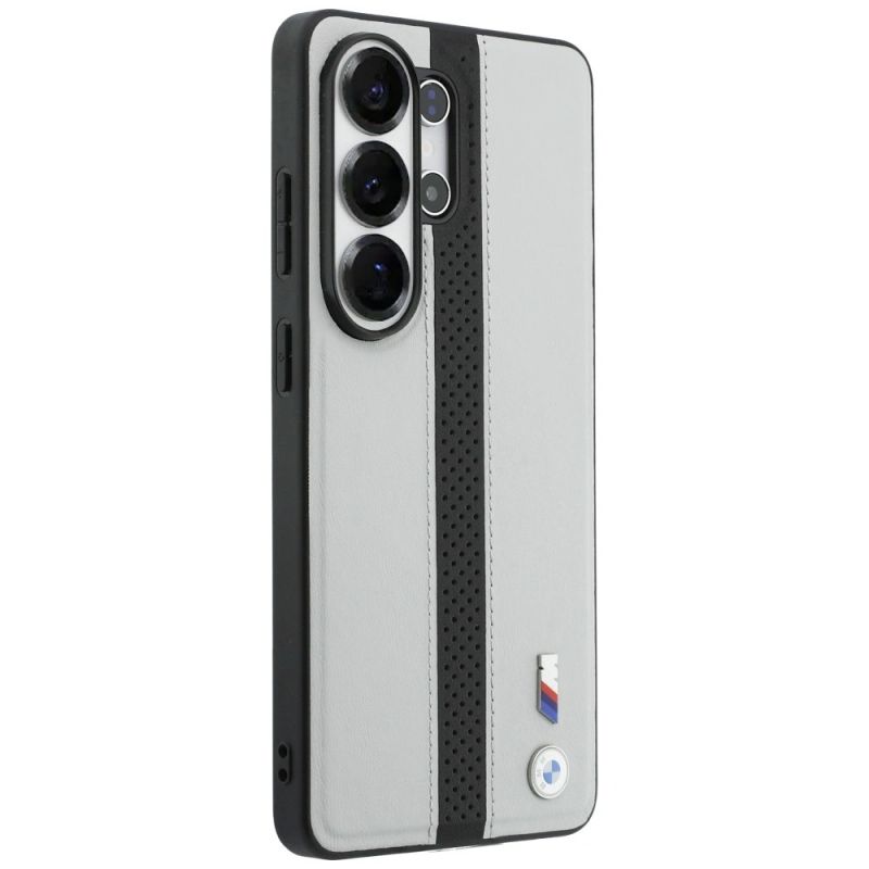 Etui BMW Perforated Stripe Logo MagSafe do Samsung Galaxy S26 Ultra - szare - obrazek 4