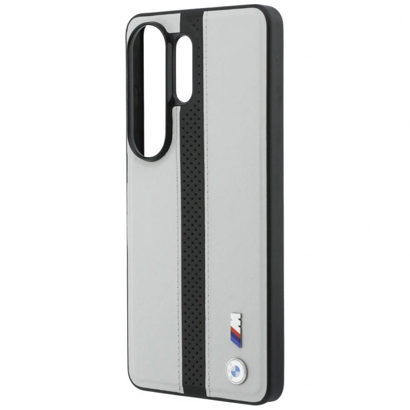Etui BMW Perforated Stripe Logo MagSafe do Samsung Galaxy S26 Ultra - szare - obrazek 6
