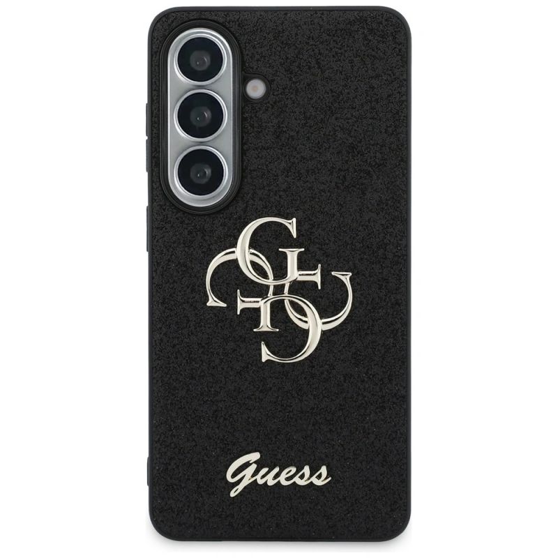 Etui Guess Fixed Glitter Big 4G Metal Logo do Samsung Galaxy S26 - czarne - obrazek 3