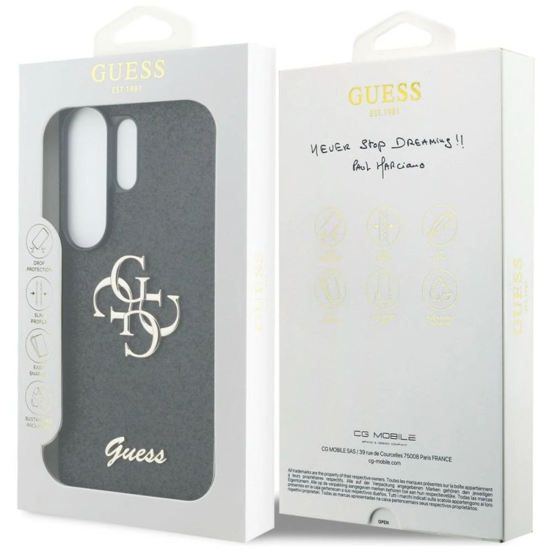 Etui Guess Fixed Glitter Big 4G Metal Logo do Samsung Galaxy S26 Ultra - czarne - obrazek 8