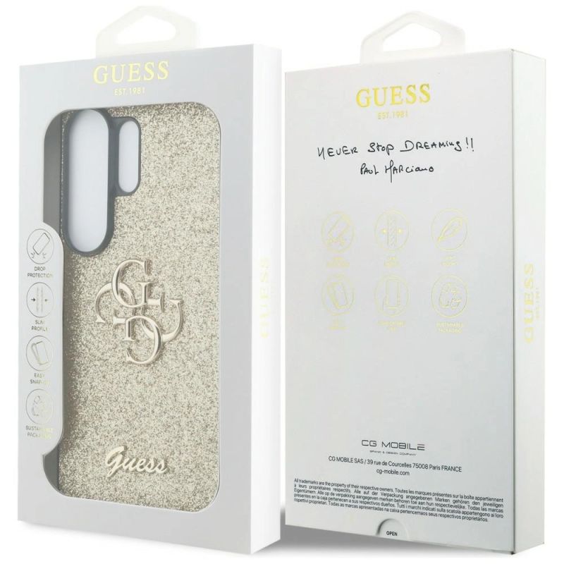 Etui Guess Fixed Glitter Big 4G Metal Logo do Samsung Galaxy S26 Ultra - złote - obrazek 8