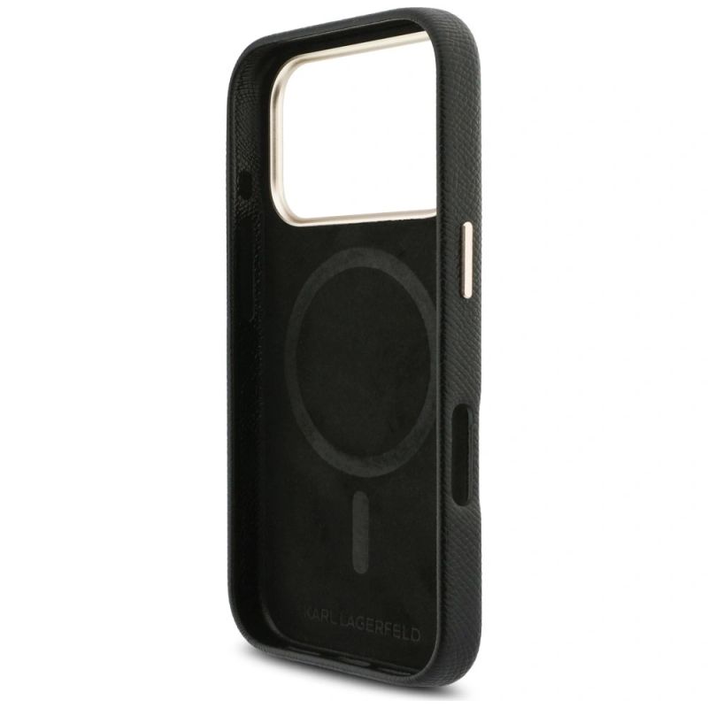 Etui Karl Lagerfeld Karl Head Logo MagSafe do iPhone 17 Pro - czarne - obrazek 7