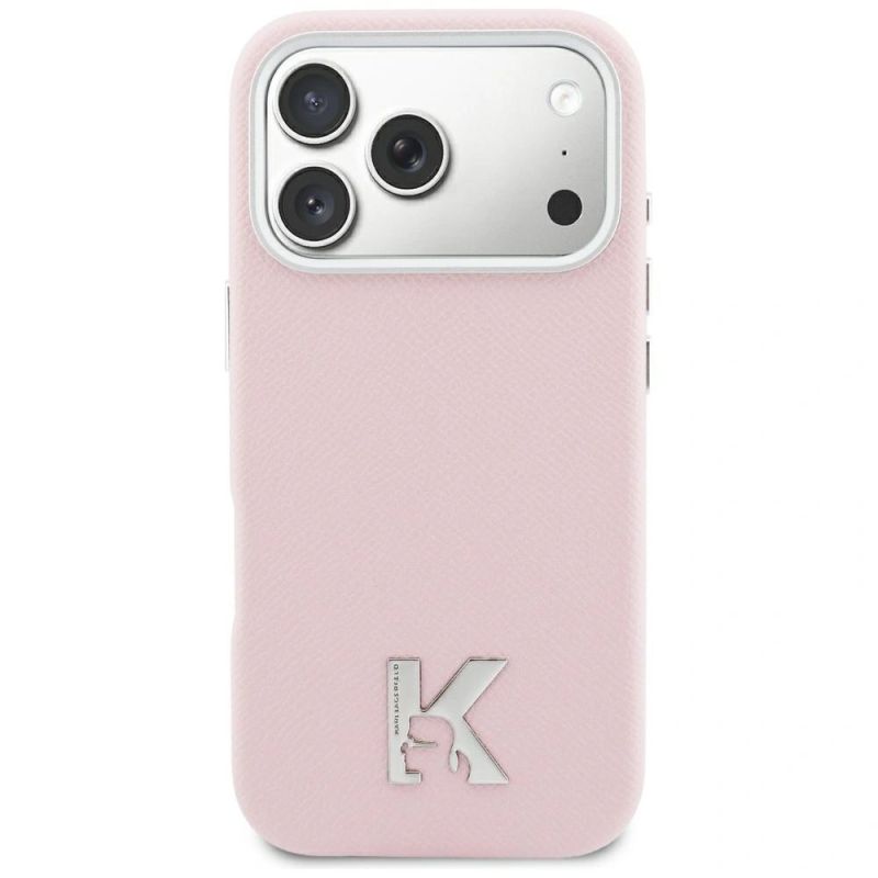 Etui Karl Lagerfeld Karl Head Logo MagSafe do iPhone 17 - różowe