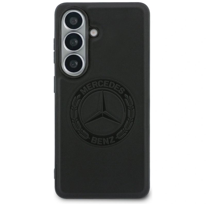 Etui Mercedes Vintage Logo MagSafe do Samsung Galaxy S26 - czarne - obrazek 3