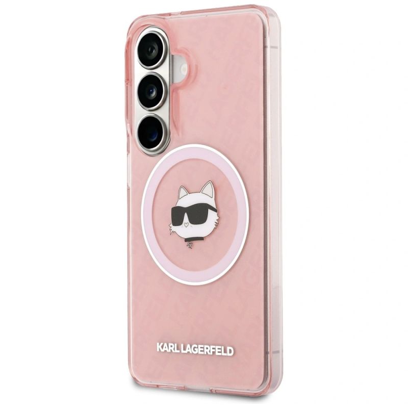 Etui Karl Lagerfeld IML Repeated Choupette MagSafe na Samsung Galaxy S26 - różowe - obrazek 2