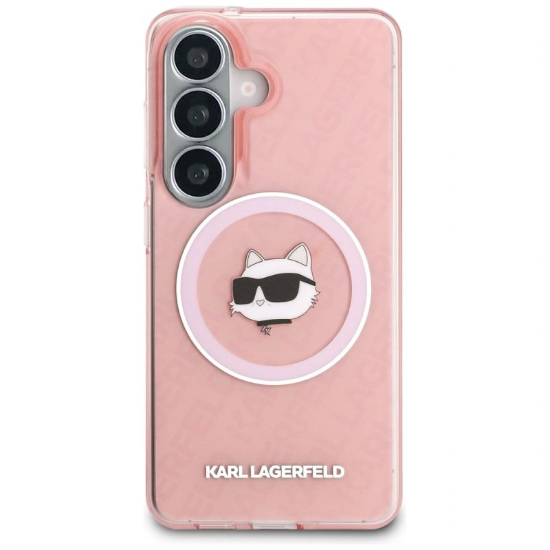 Etui Karl Lagerfeld IML Repeated Choupette MagSafe na Samsung Galaxy S26 - różowe - obrazek 3