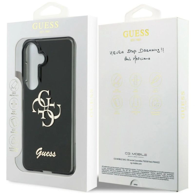 Etui Guess IML Big Metal 4G Script na Samsung Galaxy S26 - czarne - obrazek 8
