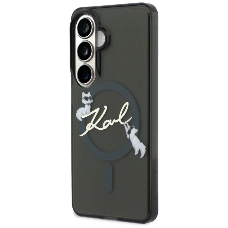 Etui Karl Lagerfeld IML KC Script MagSafe na Samsung Galaxy S26 - czarne - obrazek 2