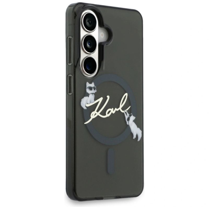 Etui Karl Lagerfeld IML KC Script MagSafe na Samsung Galaxy S26 - czarne - obrazek 4