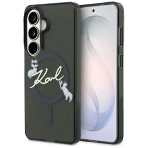 Etui Karl Lagerfeld IML KC Script MagSafe na Samsung Galaxy S26 Plus - czarne