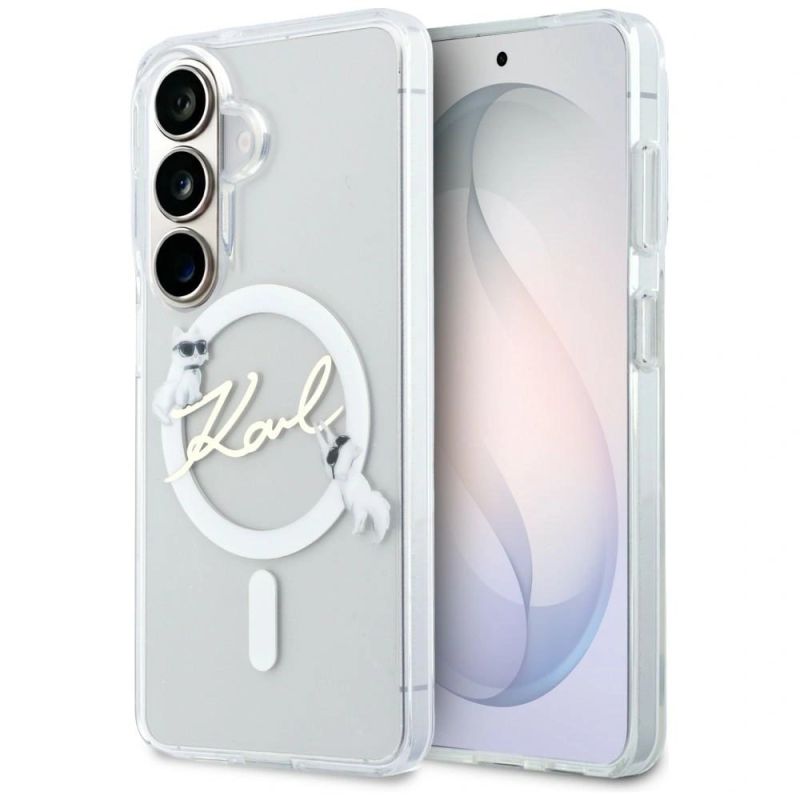 Etui Karl Lagerfeld IML KC Script MagSafe na Samsung Galaxy S26 Plus - przezroczyste