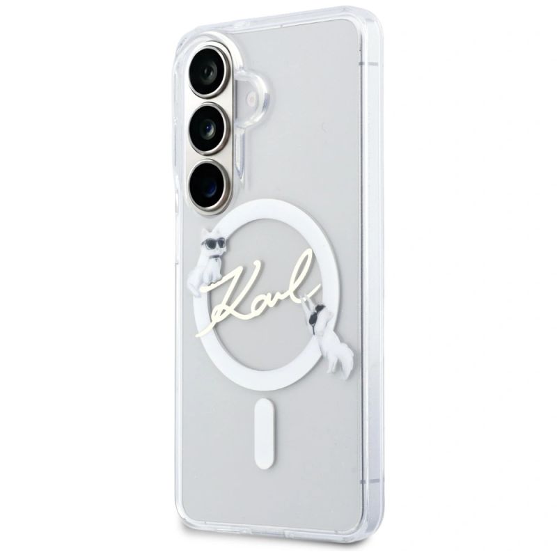 Etui Karl Lagerfeld IML KC Script MagSafe na Samsung Galaxy S26 Plus - przezroczyste - obrazek 2