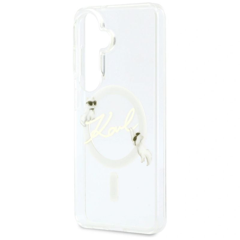 Etui Karl Lagerfeld IML KC Script MagSafe na Samsung Galaxy S26 Plus - przezroczyste - obrazek 6