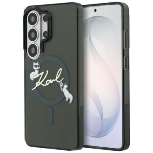 Etui Karl Lagerfeld IML KC Script MagSafe na Samsung Galaxy S26 Ultra - czarne